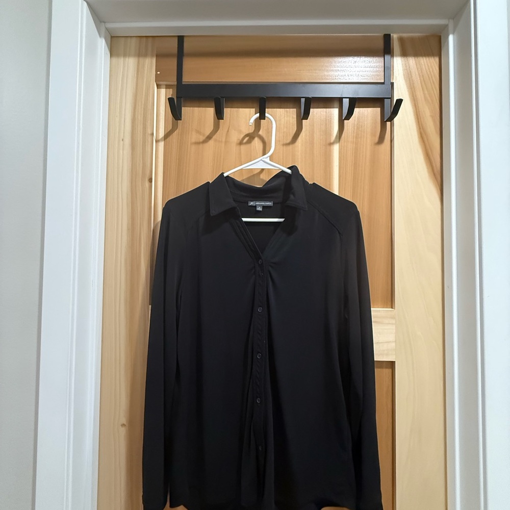 Adrianna Papell Black Blouse